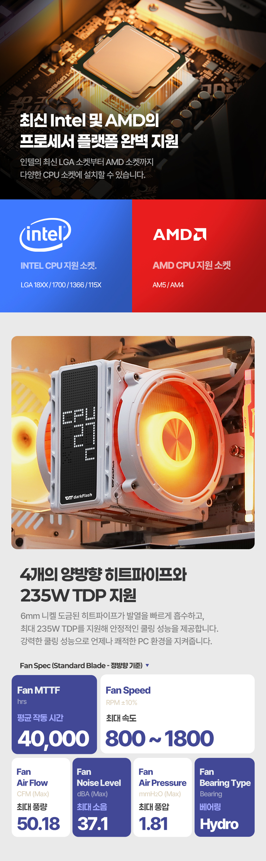 darkFlash EXPLORE E400 PLUS ARGB (화이트)