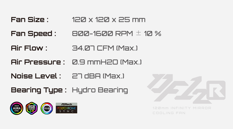 darkFlash DF12R 120 ARGB PWM Reverse (화이트)