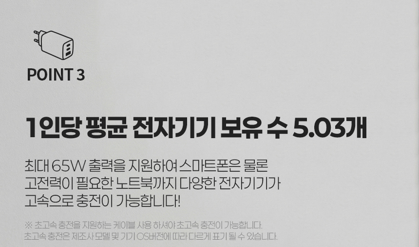 이지넷유비쿼터스 넥스트유 PD PPS 65W 플러온 G1 3포트 USB GaN 초고속 충전기