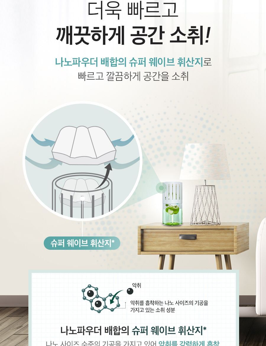 홈즈 에어후레쉬 크리스탈워터 그린애플 애경 실내방향제 사무실방향제 욕실방향제 탈취제 공기소취제