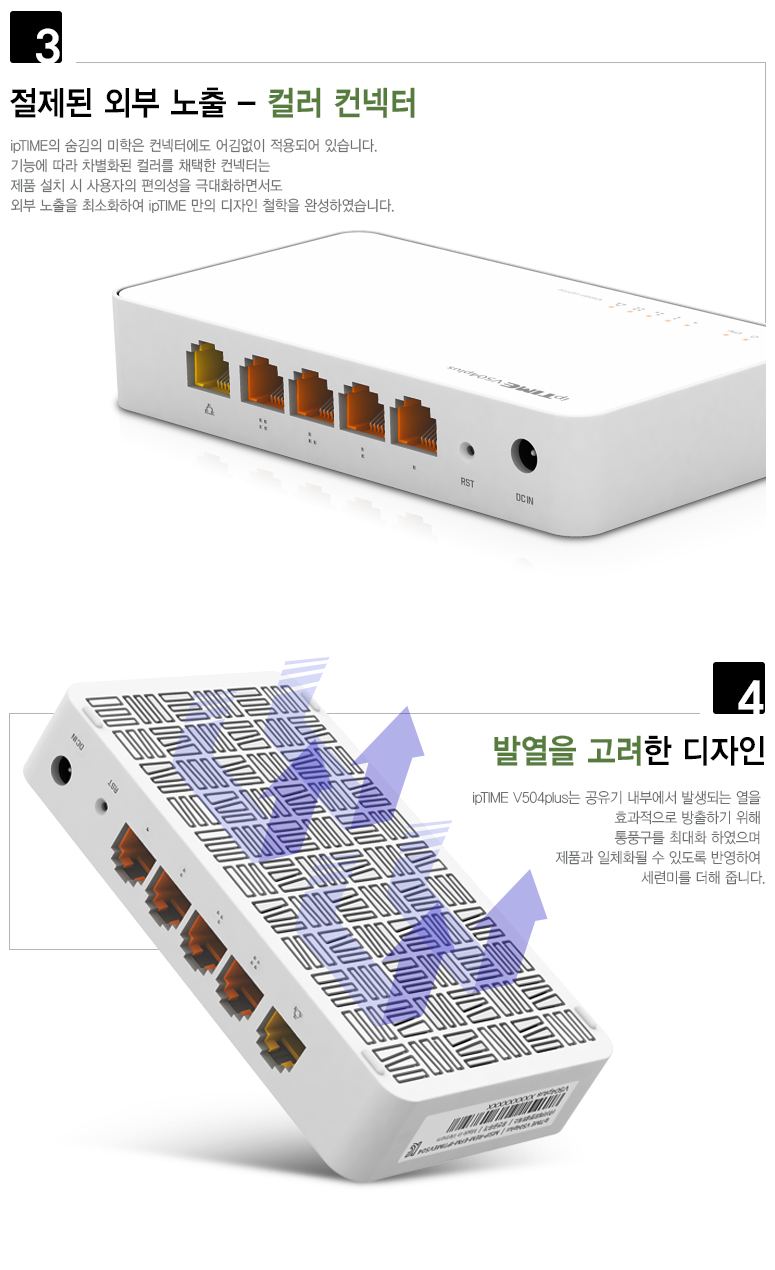 EFM ipTIME V504plus 유선공유기