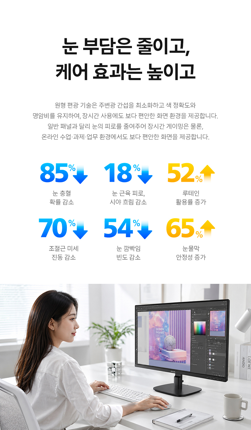 필립스 27B2N2200G 144 IPS 원형편광 아이케어 보더리스 게이밍 무결점