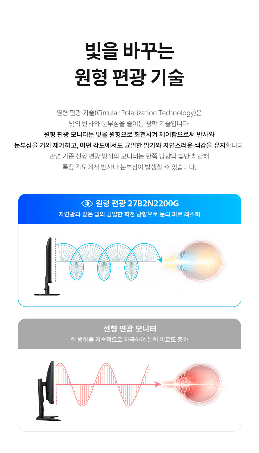 필립스 27B2N2200G 144 IPS 원형편광 아이케어 보더리스 게이밍 무결점