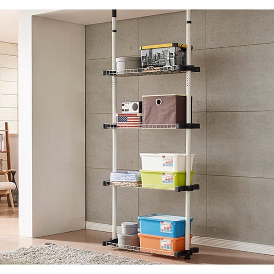 행거룸 38파이 수납식 정리대 400(선반4단)