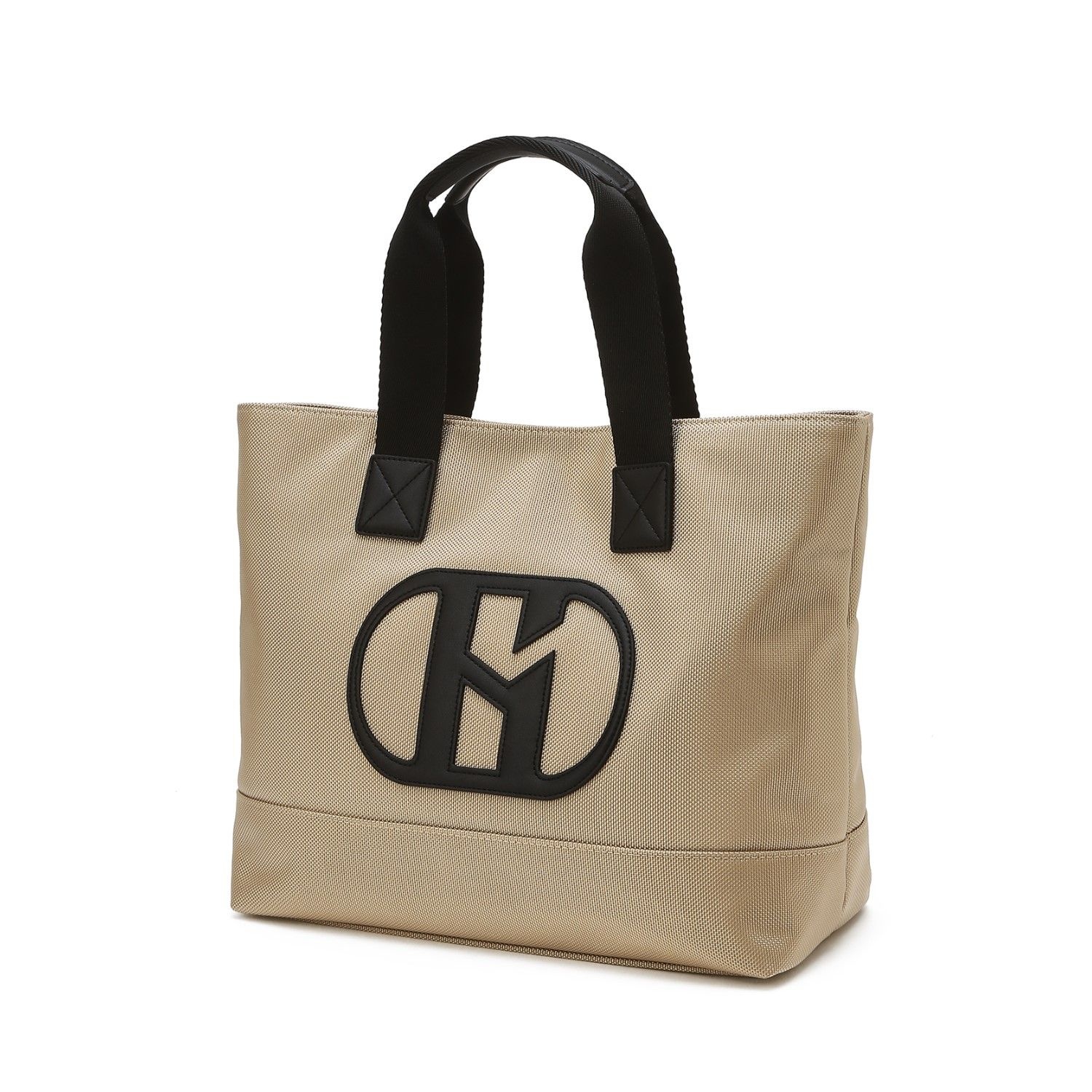 헤지스골프  베이지 로고배색 나일론 토트백 HWBA5E952I2