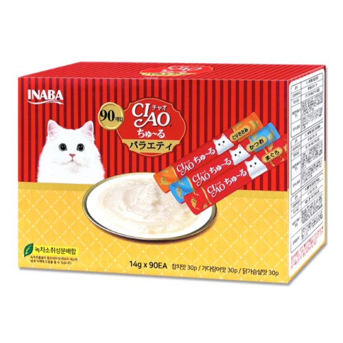 이나바 캣 챠오츄르 버라이어티팩 1260g (14g x 90p) (3개)