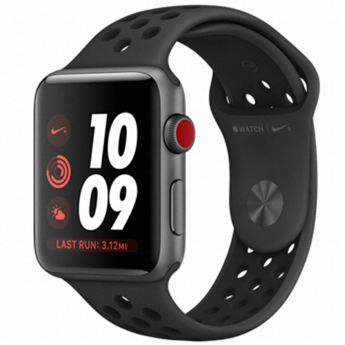 APPLE 워치 시리즈3 나이키+ 42mm Cellular 스페이스 그레이 알루미늄 (나이키 스포츠밴드)_이미지