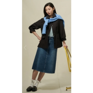 라이트 미디엄 트렌치 코트 블랙 BF533TC035_이미지