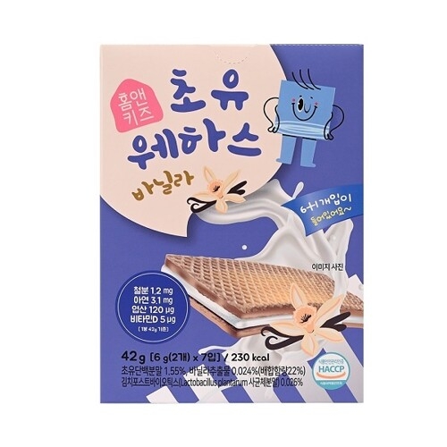 홈앤키즈 초유 웨하스 바닐라 42g