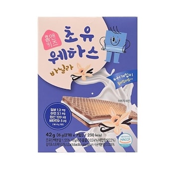 홈앤키즈 홈앤키즈 초유 <b>웨하스</b> 바닐라 42g