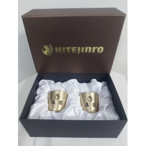 하이트진로 진로로고 헤리티지 황동잔 소주잔 기프트세트 두꺼비 굿즈_이미지