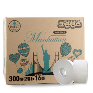 크린센스 맨해튼 점보롤 2겹 300m (16롤)_이미지