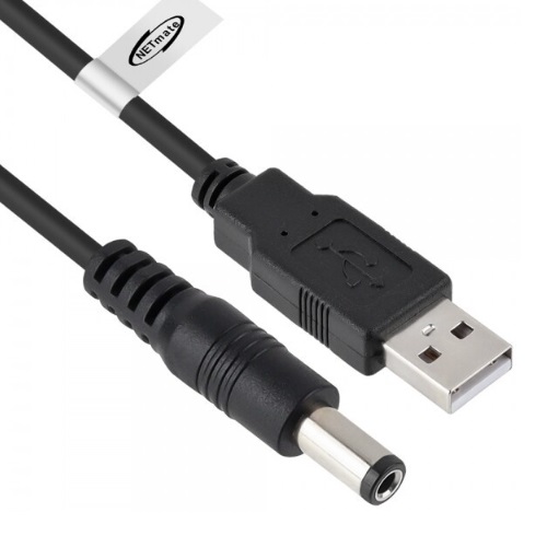 강원전자 NETmate NMC-UP251524B USB to DC 5.5x2.5 전원 케이블 (1.5m)_이미지