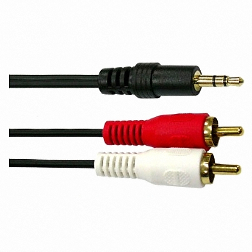 강원전자 NETmate 3.5M(ST)-2RCA(M) 중급 오디오 Y 케이블 (3m)_이미지