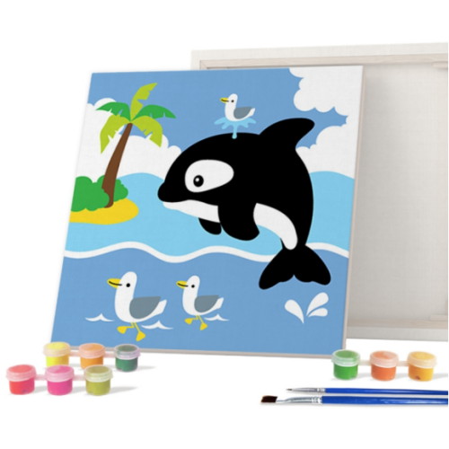 아이러브페인팅 DIY 캔버스형 그림그리기 바다 아기 범고래
