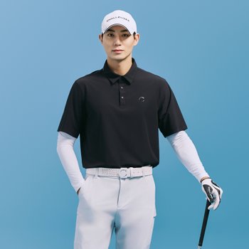 챌린저 넥배색 냉감소매 카라 긴팔 썬가드 티셔츠 CHE2MLT2232BK