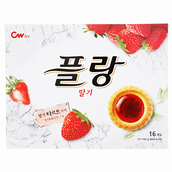 청우식품 플랑 딸기 16개입 160g (1개)_이미지