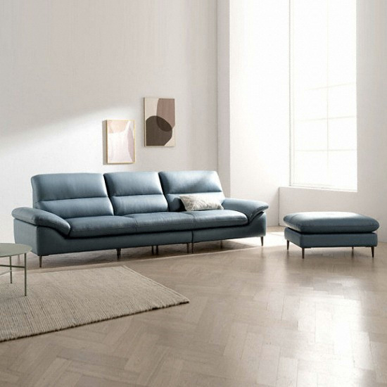 자코모 리타 천연가죽 소파 4인용 (스툴포함)_이미지