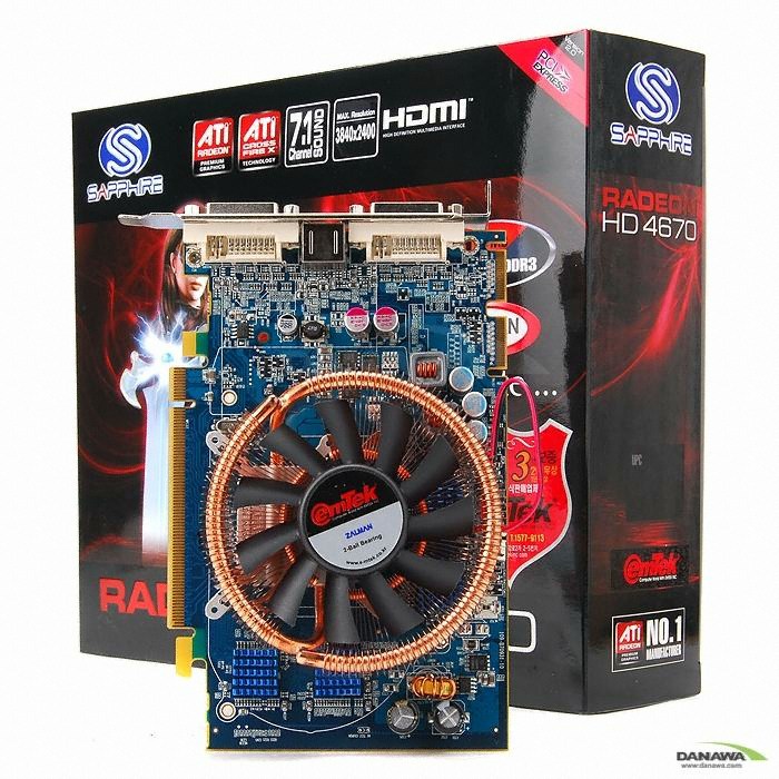 SAPPHIRE �󵥿� HD 4670 OC DDR3 512MB VF9 �̿���
