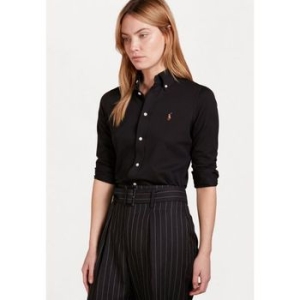 폴로 폴로 랄프 로렌 헤이디 롱 슬리브 버튼 다운 블라우스 블랙 132915119_이미지
