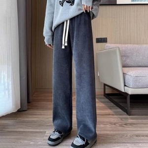 여성용 트리플컬러 골패턴 밴드 와이드핏시즌 트라우저 WFJJ68J