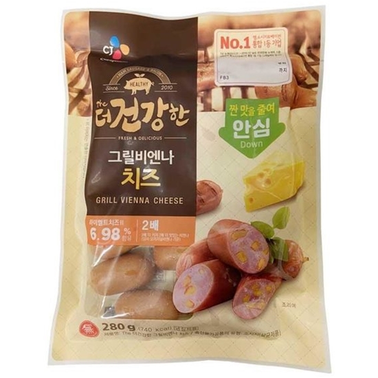 CJ제일제당 The더건강한 그릴비엔나 치즈 280g (2개)