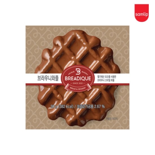 SPC삼립 브레디크 초코 브라우니와플 90g (12개)
