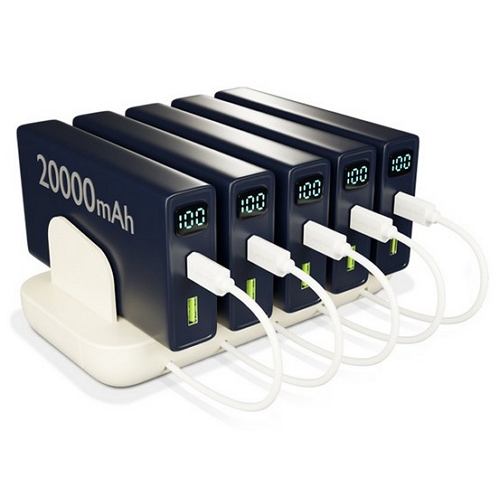 정인일렉텍 큐브온 QC3.0 5포트 충전기 JI-525T_이미지