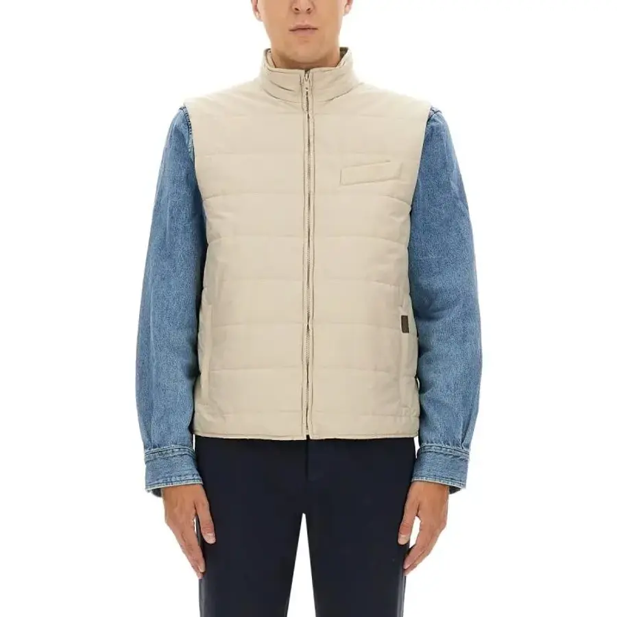 페이 남성 베이지 패딩 조끼 NAM2051_0330XSDC205 3132901_이미지