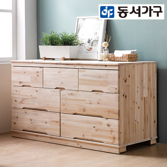 동서가구 비제이 미송 3단 와이드 서랍장 1200_이미지