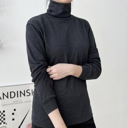 ONM 여성 목폴라티 여자 면목폴라 목티 터틀넥 티셔츠 4색 S10764243