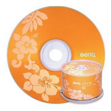 BenQ CD-R 700MB 52x 케익 50장 Holiday Orange