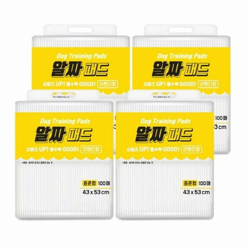 인터펫코리아 알짜패드 표준형 100매 (4개)_이미지