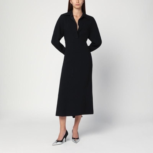 사틴 블랙 셔츠 드레스 미디 1325WDR006598AVI-BLK B0051857697