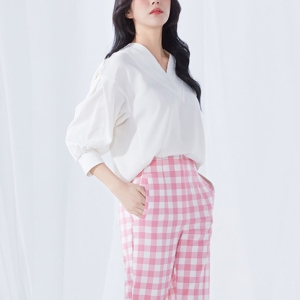 스튜디오럭스 니트블록 블라우스 1종_이미지