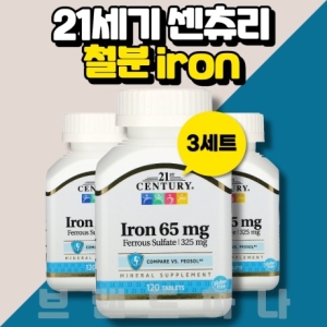 21st 센츄리 철분 65mg 120정 (3개)_이미지