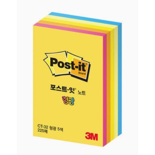 3M 노트 656 CT 형광 큐브 5색 (1개)_이미지