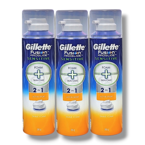 질레트 퓨전 프로글라이드 센서티브 2in1 액티브스포츠 245g (3개)_이미지