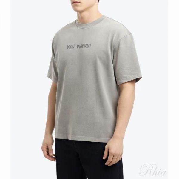 리가 악셀아 토 디스토트 워시 티셔츠 A3118002 스틸그레이 워시드 반팔