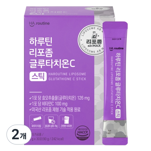 우리바이오 하루틴 리포좀 글루타치온C 스틱 3g 30포 (2개)