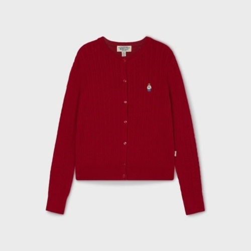 후아유 여성 Steve High Gauge Cotton Cable Cardigan WHCKF4942F_이미지