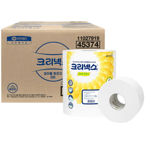 크리넥스 프리미엄 점보롤 화장지 2겹 200m (12롤)_이미지