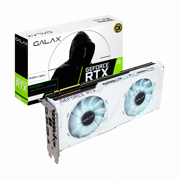 갤럭시 GALAX 지포스 RTX 2080 WHITE LABEL OC D6 8GB_이미지