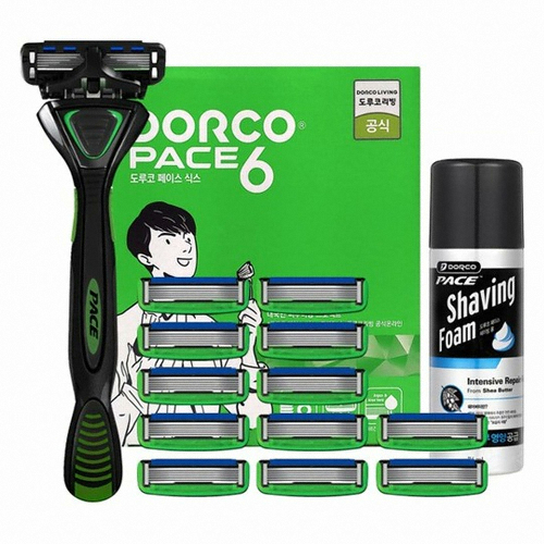 도루코 페이스6 + 면도날 (면도기1개+날12개+폼)