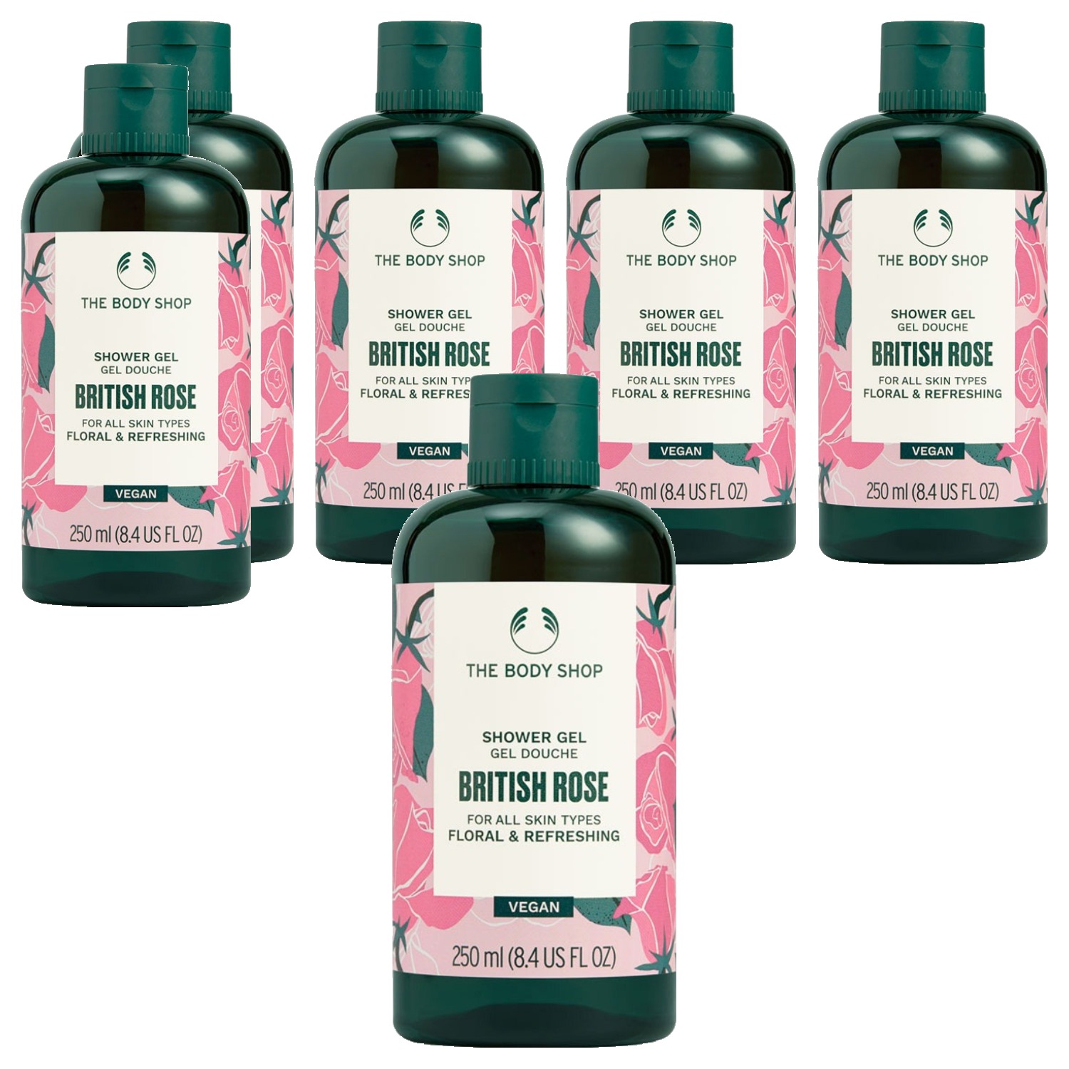 더바디샵 샤워 젤 브리티쉬 로즈향 250ml (6개)_이미지