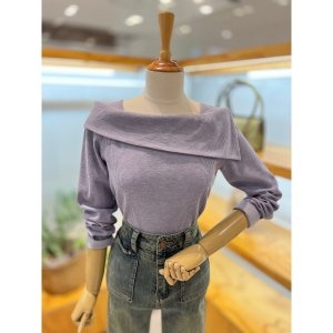  레코브 언발 오픈숄더 골지티셔츠 LK61D3LT504X