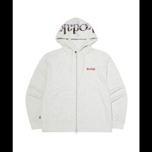 레인보우 빅로고 후드 집업 WHITE MELANGE 256591