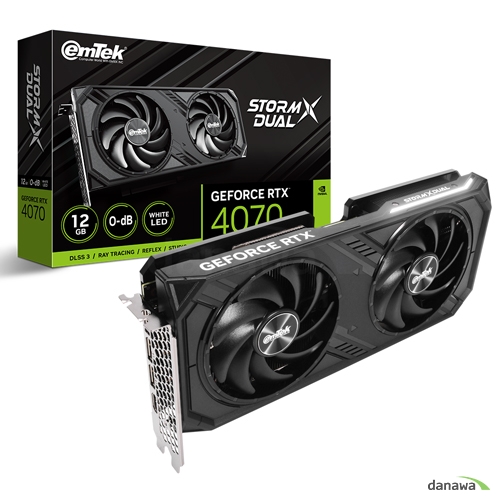 이엠텍 지포스 RTX 4070 STORM X Dual D6X 12GB_이미지