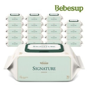 시그니처 그린 이른둥이 세이프 비 물티슈 캡형 70매