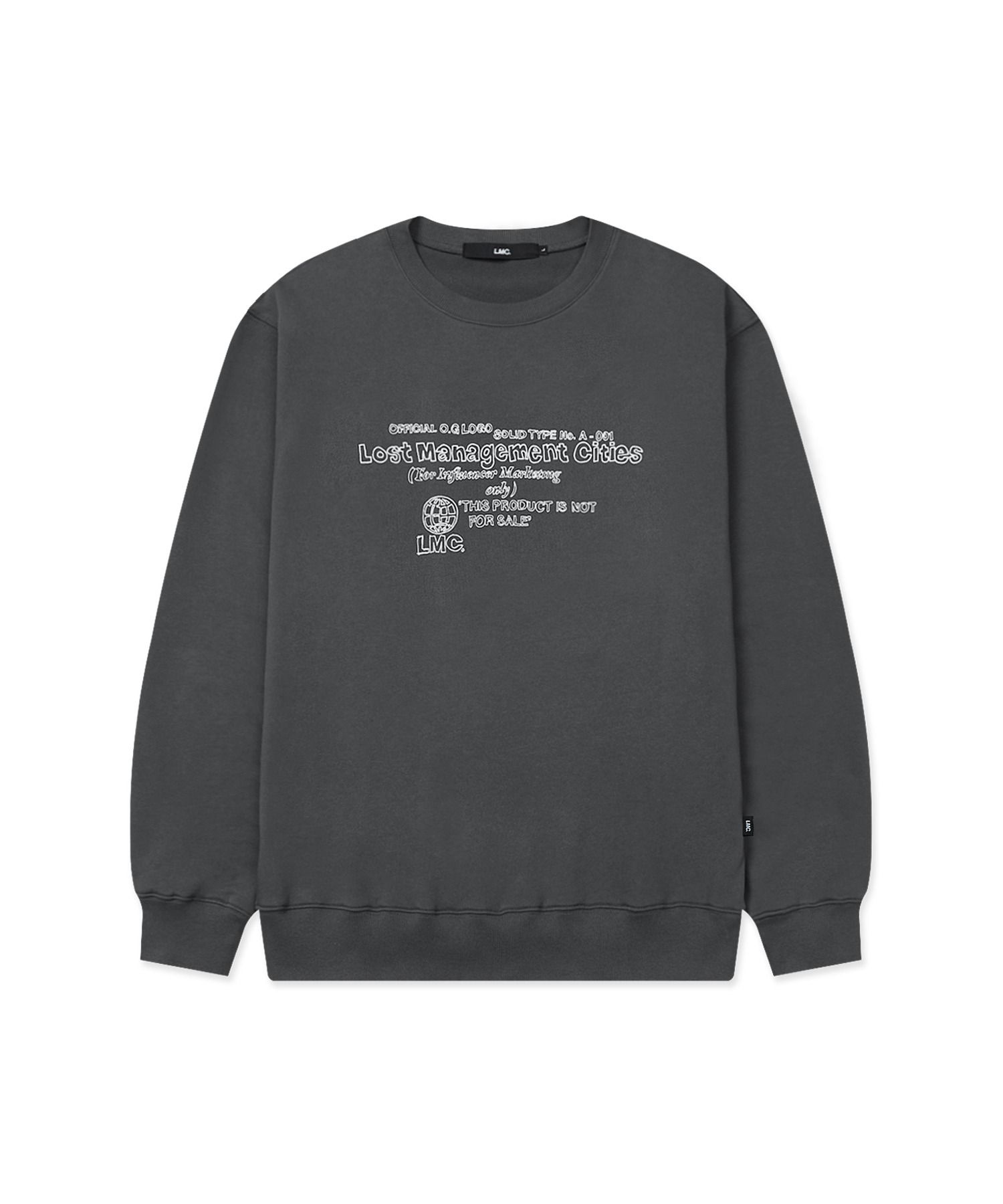 엘엠씨 FN OG DOODLE SWEATSHIRT charcoal 0LM45FSW104CRC L